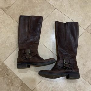 Brown Leather Riding Boots by Enzo Angiolini